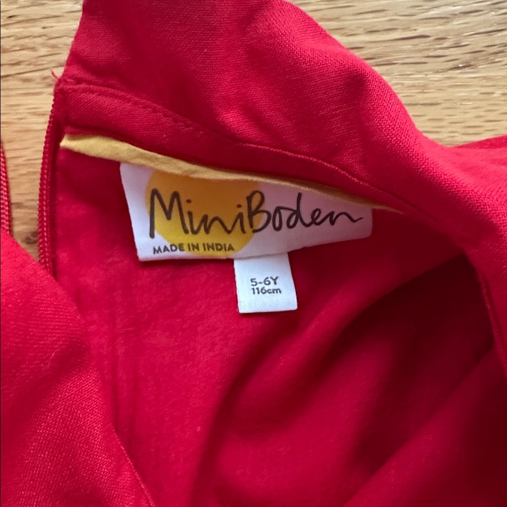 Mini Boden Vibrant forest friends Red Dress 5 6 - Picture 4 of 4